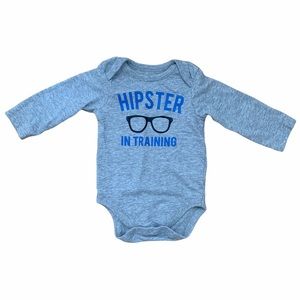 🌟3/$15🌟 Children’s Place Grey Long Sleeve Graphic Bodysuit Baby 0-3M